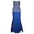 Autre Marque Trägerloses blaues besticktes Kleid Polyester  ref.1280219