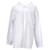 Camisa con botones y cuello ancho a rayas Balenciaga en algodón blanco  ref.1280239