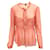 Autre Marque Oversized Transparent Silk Shirt Orange Coral Cotton  ref.1280264
