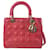 Dior Red Medium Lambskin Cannage Lady Dior Leather  ref.1280411