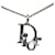 Collana Dior con ciondoli in argento con logo Metallo  ref.1280418