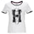 Tommy Hilfiger Damen-T-Shirt mit normaler Passform und kurzen Ärmeln Weiß Baumwolle  ref.1280452