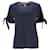 Tommy Hilfiger blusa feminina de malha de manga curta regular fit em azul marinho Lyocell Liocel  ref.1280476