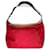 Lancel Handbags Red Dark brown Leather Cloth  ref.1280536