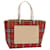BURBERRY Nova Check Hand Bag Nylon Red Auth 67441  ref.1280572