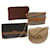 Christian Dior Chain Shoulder Bag Leather 4Set Beige Brown Auth bs11981  ref.1280607