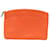 Hermès Pochette Orange Leinwand  ref.1280888