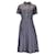 Autre Marque Duncan Blue / White Striped Short Sleeved Button-Front Cotton Midi Dress  ref.1281387