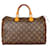Louis Vuitton Canvas Monogram Speedy 35 Brown Cloth  ref.1281477