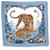 Lenço Hermès Jungle Love em seda azul  ref.1281531