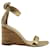 Gianvito Rossi Wedge Sandals in Gold Leather Golden  ref.1281621