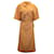 Autre Marque Vestido camisa midi com miçangas Christopher Esber em viscose laranja Poliéster  ref.1281630