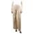 Chloé Neutral wide-leg wool trousers - size UK 8  ref.1281726