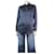 Equipment Camicia blu in satin di seta con bottoni - taglia S  ref.1281795