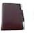 Hermès box bordeaux agenda cover with solid silver ballpoint pen Dark red Leather  ref.1281894