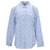 Tommy Hilfiger Womens All Over Flag Embroidery Fitted Shirt Blue Light blue Cotton  ref.1281926