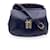 Gucci Vintage Navy Blue Leather Bamboo Flap Shoulder Bag  ref.1281934