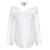 Tommy Hilfiger Damen Slim Fit Bluse mit Cutout-Besatz aus weißer Baumwolle  ref.1281955