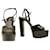 Saint Laurent Jodie YSL black patent leather sandals platform heels size 39  ref.1282058