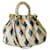 Miu Miu Quilted Leather Harlequin Hobo Large Satchel taupe, grey & pale blue Multiple colors  ref.1282065