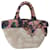 PRADA Hand Bag Straw White Pink Auth 67207 Leather  ref.1282157