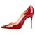Patente de CHRISTIAN LOUBOUTIN 100 Zapatillas 37 En rojo. Roja Cuero  ref.1282646