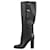 GUCCI Black Leather Tassel Tall Boots Size 37  ref.1282648