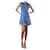 Thierry Mugler Blaues ärmelloses, asymmetrisches Jeanskleid – Größe UK 8  ref.1282833