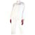 Sandro Camisa branca de seda com babados - tamanho Reino Unido 12 Branco  ref.1282835