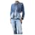 Alexander Mcqueen Blue double-layered peplum denim jacket - size UK 8 Cotton  ref.1282842