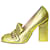 Gucci Sapatos com franjas Gold GG Marmont - tamanho UE 38 Dourado Couro  ref.1282847