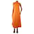 Valentino Vestido midi naranja sin mangas con volantes - talla UK 6 Seda  ref.1282865