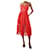 Self portrait Red sleeveless broderie anglaise midi skirt - size UK 8  ref.1282871