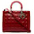 Dior Rosso Grande Vernice Cannage Lady Dior Pelle Pelle verniciata  ref.1282890