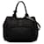 Prada Black Tessuto Logo Fiocco Bow Satchel Nylon Cloth  ref.1282892