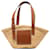 Tote tipo cesta de rafia pequeño marrón Loewe Castaño Beige  ref.1282919