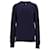 Tommy Hilfiger Jumper masculino luxuoso de lã com decote em V Azul marinho  ref.1283000