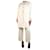Ba&Sh Manteau boutonné en tweed crème - taille UK 12 Coton Écru  ref.1283058