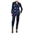 Max Mara Blue double-breasted denim blazer and high-rise trousers set - size UK 6 Cotton  ref.1283059