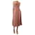 Faithfull the Brand Brown shirred polka dot dress - size UK 6 Cotton  ref.1283064