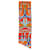 Hermès Pañuelo de seda con cinturón y flores múltiples Roja  ref.1283069