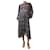 Isabel Marant Etoile Vestido midi bordado estampado negro - talla UK 6 Viscosa  ref.1283080