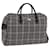 BURBERRY Nova Check Black label Hand Bag Canvas Gray Auth bs12382 Grey Cloth  ref.1283211