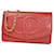 Wallet On Chain Carteira Chanel em corrente Vermelho Couro  ref.1283253