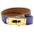Hermès Hermes Kelly-gefüttertes Tour-Armband aus blauem Saphir mit Goldbeschlägen Leder  ref.1283396