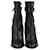 Givenchy – Schwarze Keilstiefeletten aus Leder mit Haifischzahnmuster   ref.1283495