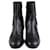 Chanel – Ineinandergreifende CC-Stiefel aus schwarzem Leder  ref.1283498