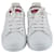 Dolce & Gabbana Rot/Weiße Sneakers mit Schnürung und Logo-Einsatz Leder  ref.1283506
