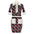 Louis Vuitton Black/White Monogram Stripe Midi Dress Viscose  ref.1283508