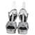 Saint Laurent Metallic Silver Tribute Sandals Leather  ref.1283533